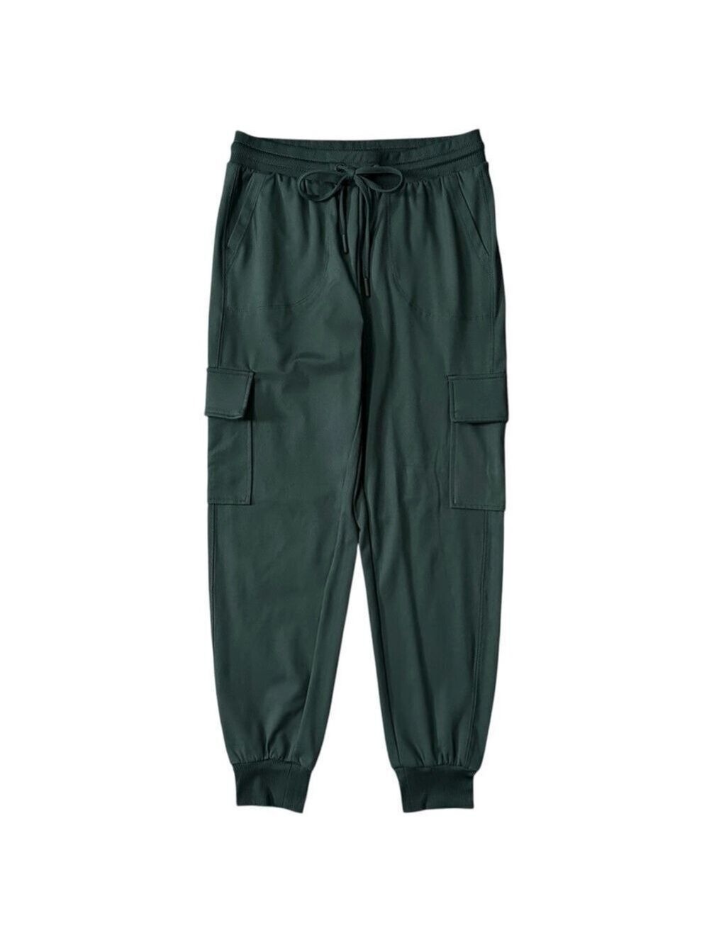 Rachel Zoe Mid-Rise Cargo Relaxed Fit Athleisure Joggers Olive Green Size Small